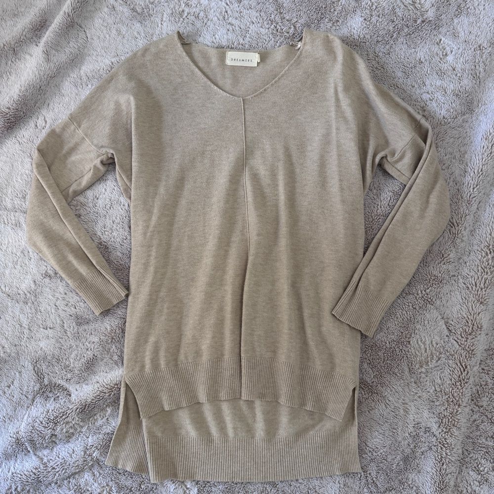 Dreamers by Debut Longline Tunic Sweater – Oatmeal – S/M